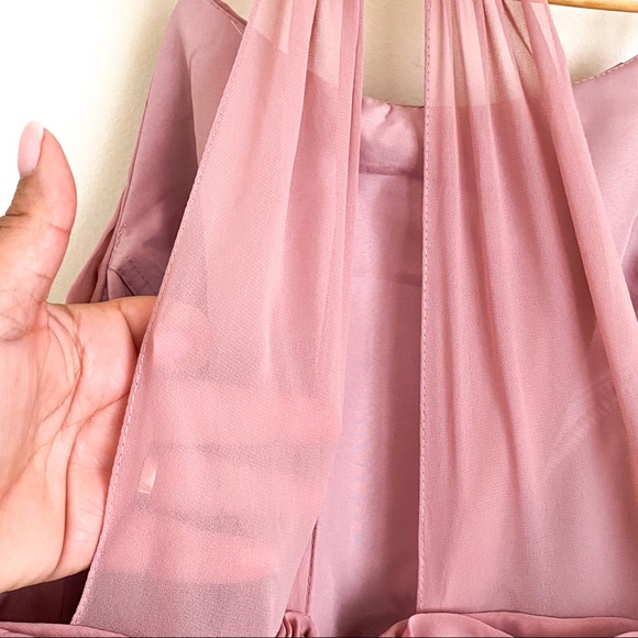 AZAZIE Long Flowy Pleated Chest Bridesmaid Dress - Picture 10 of 15